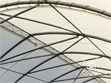 Extension 1.5 m for storage shelter/arched tent 9x15x4.42 m, PVC, White/Grey