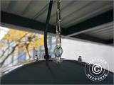 Hanging Patio Heater NAURU, 1500 W, Silver, ONLY 1 PC. LEFT