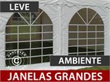 Tenda para festas Original 4x10m PVC, Cinza/Branco
