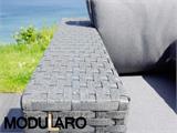 Poly rattan Lounge Sofa, 4 modules, Modularo, Grey