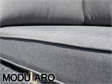 Poly rattan Lounge Sofa I, 5 modules, Modularo, Grey