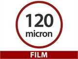 Film de bricolage pour serre 120Mic, 6x100m, 1 rouleau, transparent