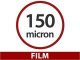 Film de bricolage pour serre 150Mic, 6x80m, 1 rouleau, transparent