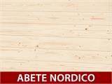 Tettoia in legno per auto, 3,6x5,12x2,32m, 11,7m², Naturale, SET COMPLETO, SOLO 1 PZ. DISPONIBILE