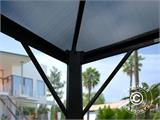 Gazebo Santa Barbara w/curtains and mosquito net, 3x4 m, Dark Grey