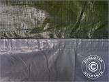 Carpa de almacenamiento PRO 2x2x2m PE, con cubierta de terreno, Verde/gris