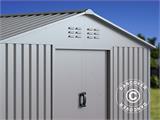 Caseta de jardín 2,77x3,19x1,92m ProShed®, Aluminio Gris
