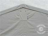 Tente de Stockage PRO XL 4x10x3,5x4,59m, PVC, Blanc