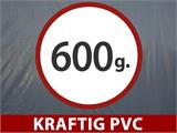 Lagertelt PRO XL 4x12x3,5x4,59m, PVC, Grå