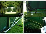Tenda garage PRO 3,6x6x2,68m PVC, con pavimento, Verde/Grigio