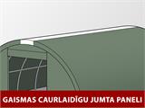 Tenta angārs 9,15x12x4,5m, PE ar gaismas caurlaidīgu jumta paneli, Zaļš