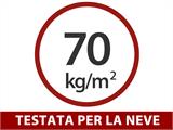 Tettoia per auto doppia Boston, 6x5x2,4m, Grigio

