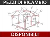 Capannone tenda PRO 3x8x2x2,82m, PVC, Grigio