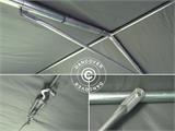 Capannone tenda PRO 5x8x2x3,39m, PVC, Grigio