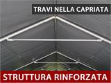 Capannone tenda PRO 6x12x3,7m  PVC, Grigio