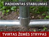 Sandėliavimo palapinė PRO 5x10x2x3,39m, PVC, Pilka