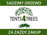 Namiot Ekspresowy FleXtents PRO 3x3m Czerwony, zawierający 4 ozdobnymi kurtynami