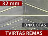 Sandėliavimo palapinė PRO 2,4x3,6x2,34m PVC, Pilka