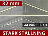 Garagetält PRO  3,6x8,4x2,68m PVC, med golvtäck, Grå