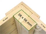 Casera de madera con saliente/voladizo, Bertilo Amrum 3 Plus, 3,86x1,8x2,1m