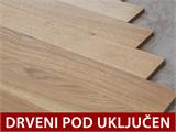 Drvena Koliba Set Geneva, 3x3x2,39m, 44mm, Svijetlo siva