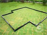 Orangerie Glas ZEN 12,78m², 3,81x3,77x2,5m, mit Fundament und Firstaufstand, schwarz