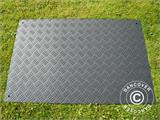 Plancher de réception et protection de sol dalle, 0,96 m², 80x120x0,6cm, noir, 1pcs