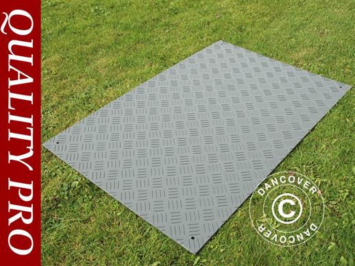 Pavimento para festas e tapete de proteção para o solo, 0,96 m², 80x120x1cm, Cinzento, 1 peça.