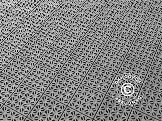 Plastic flooring Basic, Multiplate, Grey, 1.23  m² (4 pcs.)