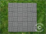 Piastrelle per pavimenti esterni con sistema a "click" in WPC, Squares, 30x30cm, 9 pz./confezione, Grigie SOLO 1 SET DISPONIBILE