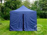 Vouwtent/Easy up tent FleXtents Xtreme 50 3x3m Donker blauw, inkl. 4 Zijwanden