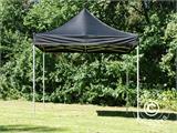 Prekybinė palapinė FleXtents PRO 3x3m Juoda, įsk. 4 šonines sienas