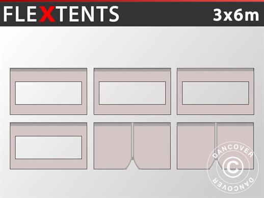 Sidewall kit for Pop up gazebo FleXtents 3x6 m, Latte
