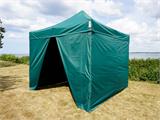 Vouwtent/Easy up tent FleXtents PRO 3x3m Groen, inkl. 4 Zijwanden