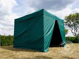 Vouwtent/Easy up tent FleXtents Xtreme 50 3x3m Groen, inkl. 4 Zijwanden