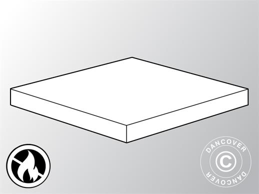 Flat top roof cover for pop up gazebo FleXtents® PRO/Xtreme Exhibition 3x3 m, White, Flame Retardant