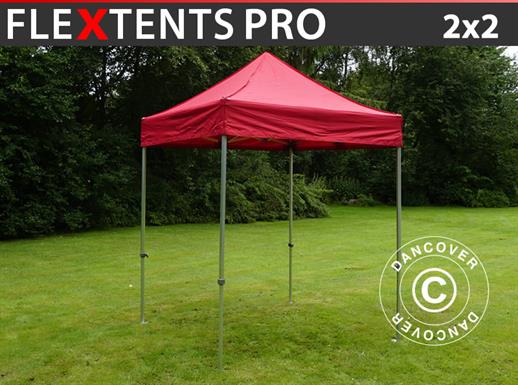 Tente pliante FleXtents PRO 2x2m Rouge