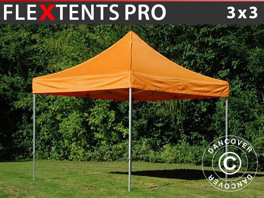 Tente pliante FleXtents PRO 3x3m Orange
