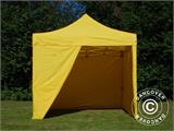 Tente pliante FleXtents PRO 3x3m Jaune, avec 4 cotés