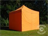 Pop up gazebo FleXtents PRO 3x3 m Orange, incl. 4 sidewalls