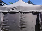 Pop up gazebo FleXtents PRO "Peaked" 3x6 m Latte, incl. 6 sidewalls and 6 decorative curtains