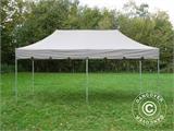 Pop up gazebo FleXtents PRO "Peaked" 3x6 m Latte, incl. 6 sidewalls and 6 decorative curtains