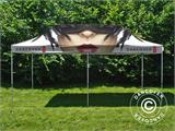 Vouwtent/Easy up tent FleXtents PRO met grote digitale afdruk, 4x8m