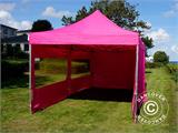 Vouwtent/Easy up tent FleXtents PRO 3x6m Roze, inkl. 6 Zijwanden