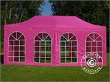 Pop up gazebo FleXtents PRO Vintage Style 3x6 m Pink, incl. 6 sidewalls