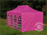 Vouwtent/Easy up tent FleXtents PRO Vintage Style 3x6m Roze, inkl. 6 Zijwanden