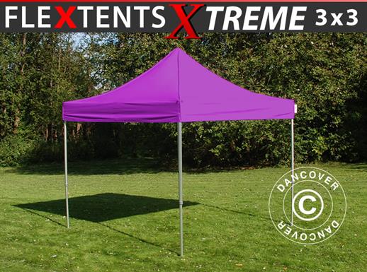 Vouwtent/Easy up tent FleXtents Xtreme 50 3x3m Paars