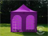 Pop up gazebo FleXtents Xtreme 50 Vintage Style 3x3 m Purple, incl. 4 sidewalls