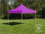Vouwtent/Easy up tent FleXtents Xtreme 50 Vintage Style 3x3m Paars, inkl. 4 Zijwanden