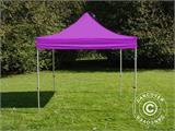 Vouwtent/Easy up tent FleXtents Xtreme 50 Vintage Style 3x3m Paars, inkl. 4 Zijwanden